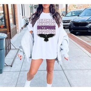 Baltimore Football Team Football League Tshirt, Every Day Oversized Shirt
